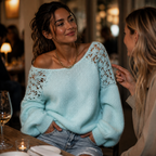 Jersey de Punto con Detalle de Encaje | Adela