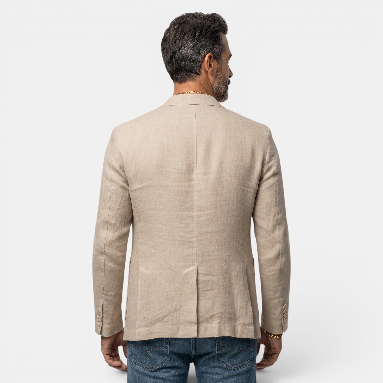 Americana Elegante Ligera con Solapa Clásica Blazer Hombre Slim Fit Premium