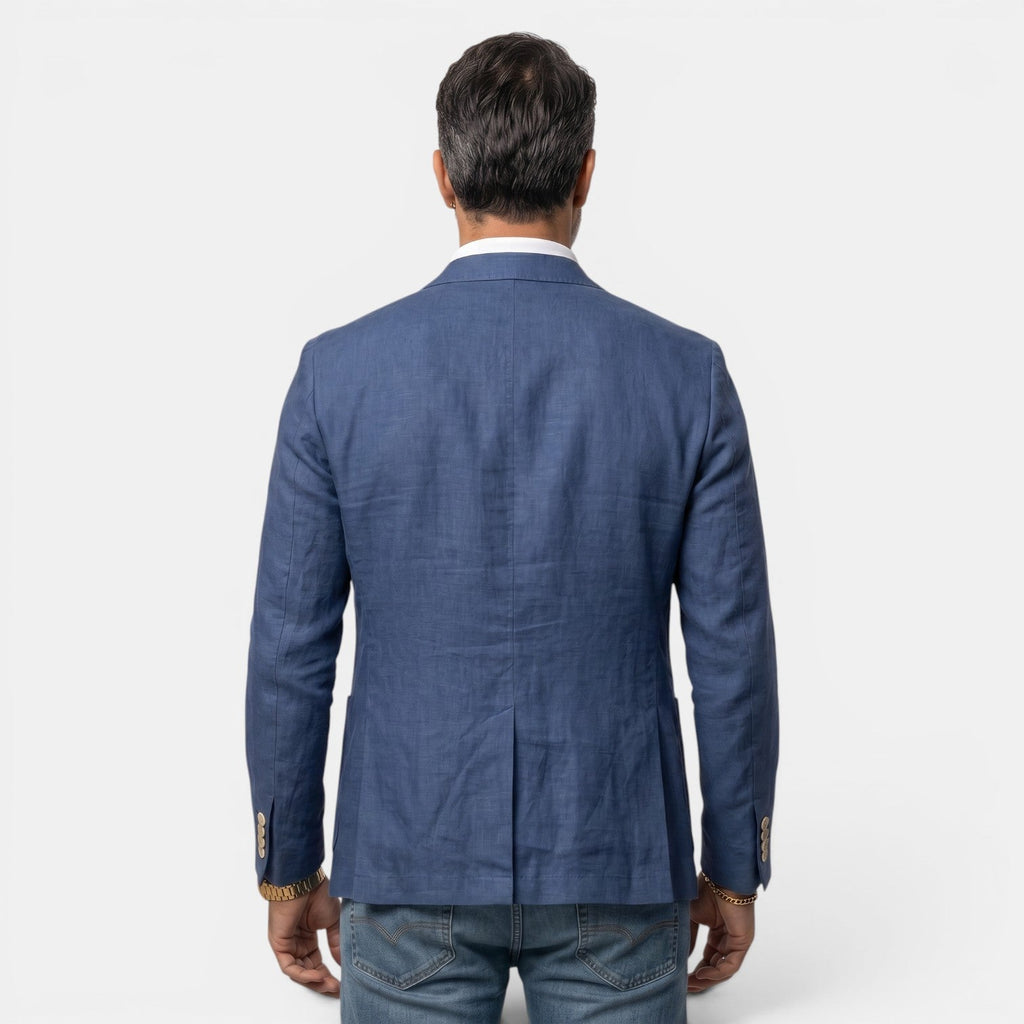 Americana Elegante Ligera con Solapa Clásica Blazer Hombre Slim Fit Premium