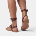 Sandalias Mujer Serpiente Planas