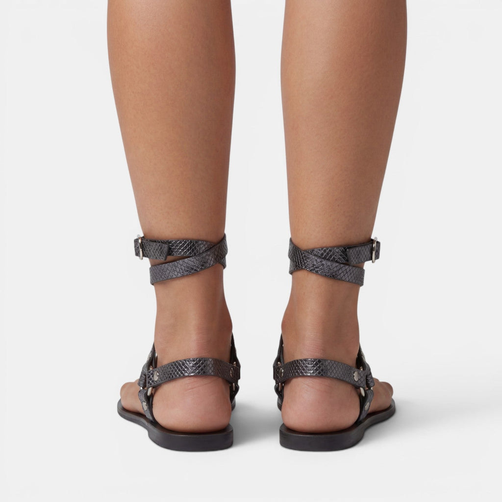 Sandalias Mujer Serpiente Planas