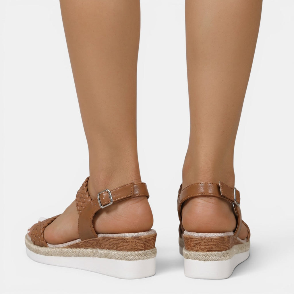 Sandalias Cuero Mujer Plataforma | Leila