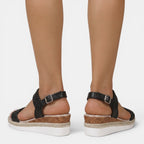 Sandalias Cuero Mujer Plataforma | Leila