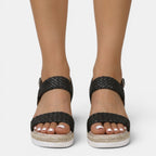 Sandalias Cuero Mujer Plataforma | Leila