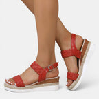 Sandalias Cuero Mujer Plataforma | Leila