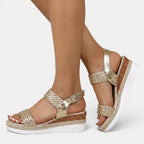 Sandalias Cuero Mujer Plataforma | Leila