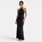 Vestido Largo Halter Elegante Mujer | Ana