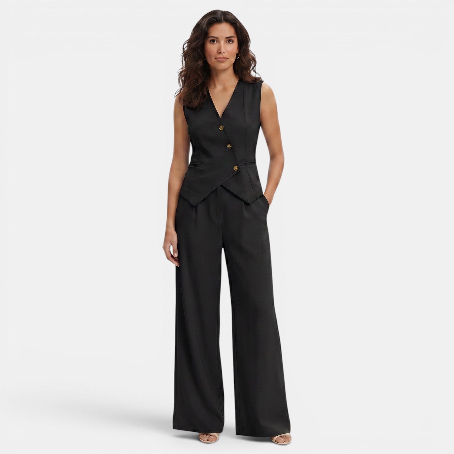 Conjunto Elegante Mujer Chaleco y Pantalón | Andalucia
