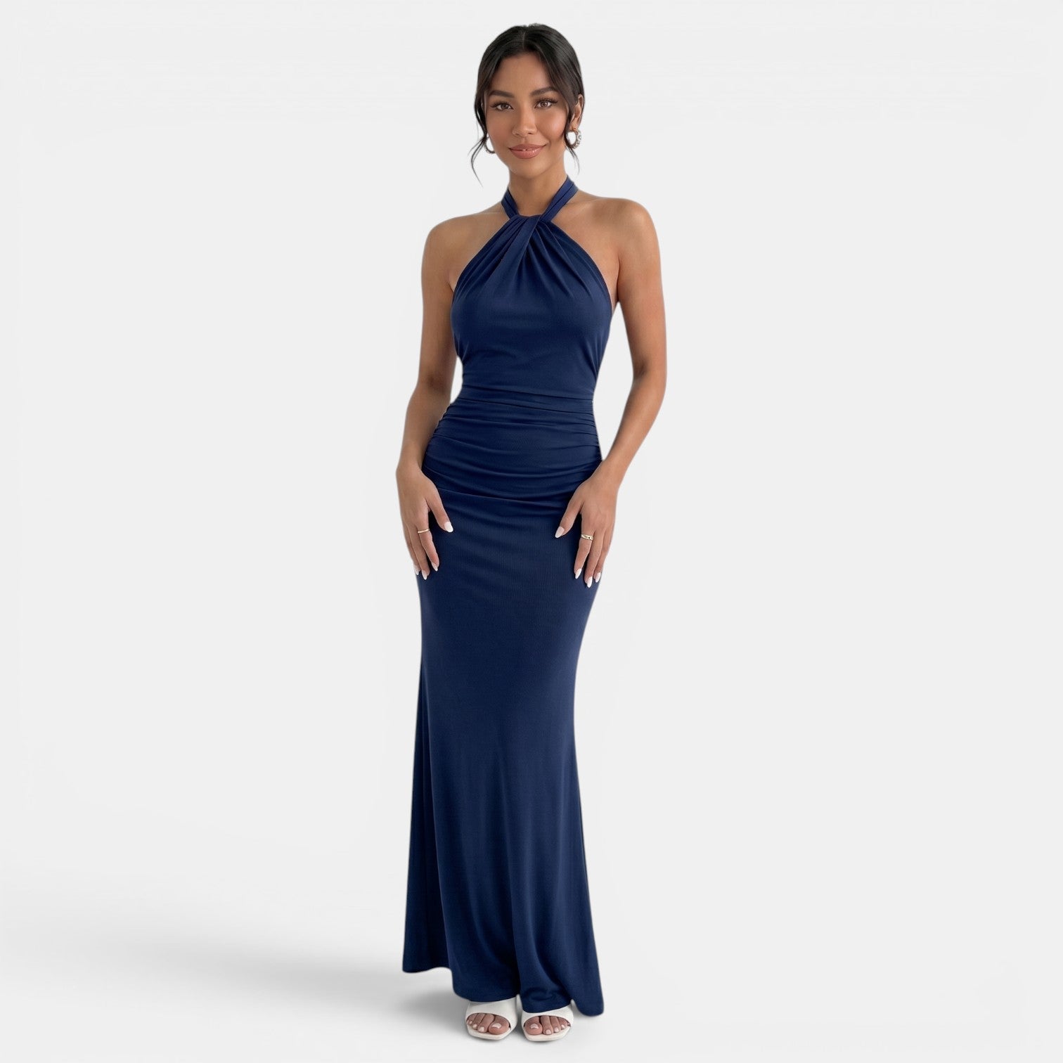 Vestido Largo Halter Elegante Mujer | Ana