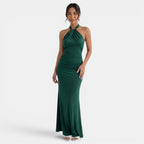 Vestido Largo Halter Elegante Mujer | Ana