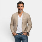 Americana Elegante Ligera con Solapa Clásica Blazer Hombre Slim Fit Premium