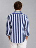 Camisa de Lino de Manga Larga Hombre Rayas | Martin