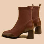 Botines de Piel Tacón Bloque Elegantes Mujer | Maison