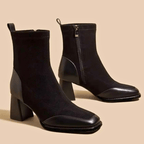 Botines de Piel Tacón Bloque Elegantes Mujer | Maison