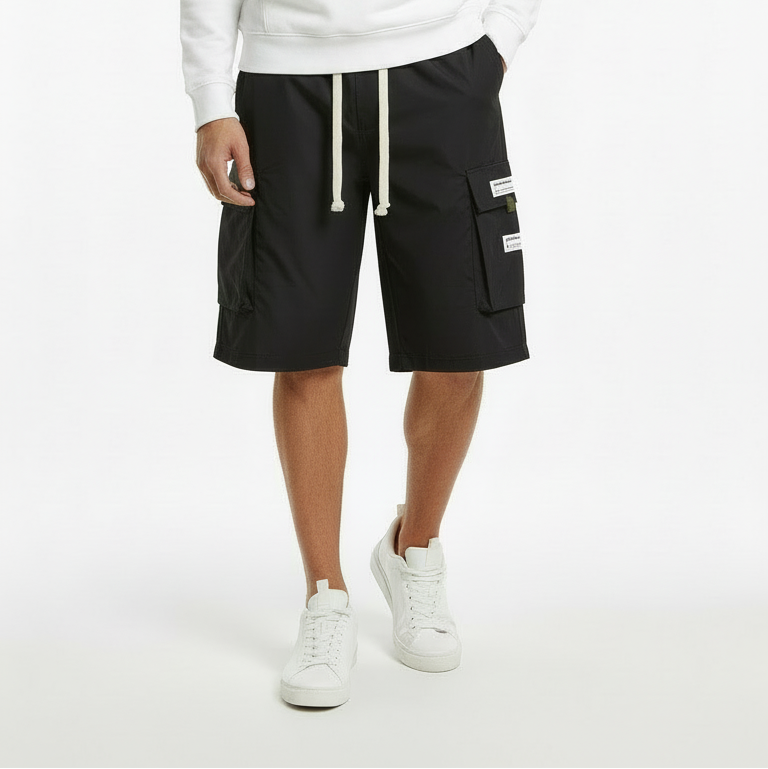 Pantalones cargo capri informales para hombre con cordón ajustable | Alex