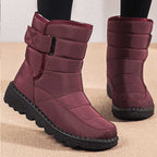 Botas Impermeables Planas Mujer Forro Cálido Velcro | Nerea