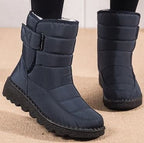 Botas Impermeables Planas Mujer Forro Cálido Velcro | Nerea