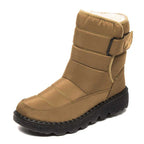 Botas Impermeables Planas Mujer Forro Cálido Velcro | Nerea