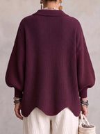 Cárdigan Oversize con Botones Metálicos Mujer | Isadora