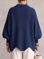 Cárdigan Oversize con Botones Metálicos Mujer | Isadora