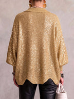 Cárdigan Oversize con Botones Metálicos Mujer | Isadora