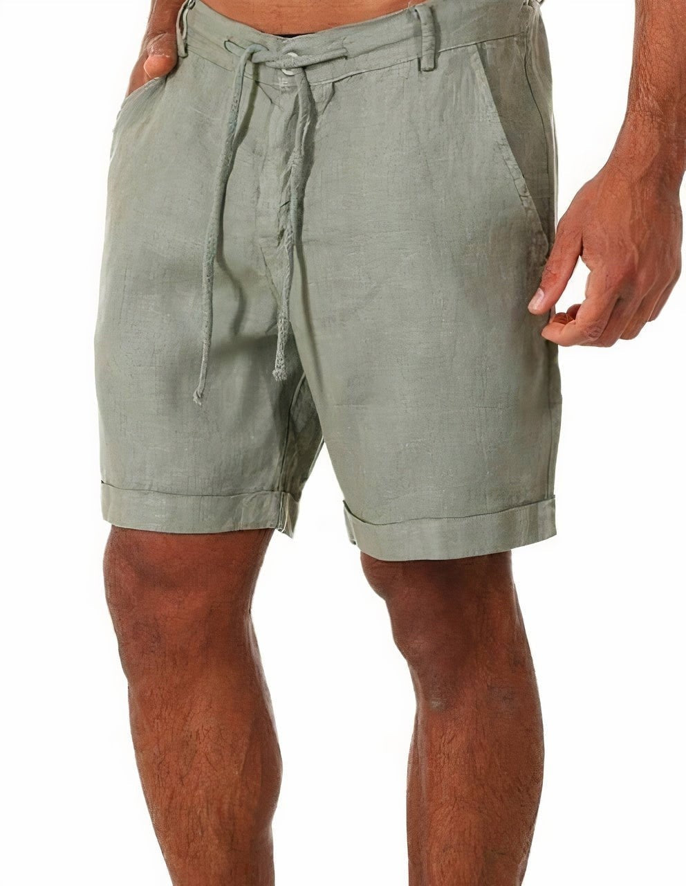 Pantalón Corto de Lino Hombre Cintura Elástica | Gonzalo