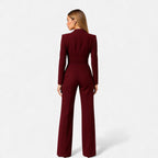 Mono Largo Elegante Mujer Escote V Manga Larga | Pilar