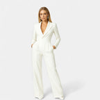 Mono Largo Elegante Mujer Escote V Manga Larga | Pilar