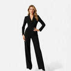 Mono Largo Elegante Mujer Escote V Manga Larga | Pilar