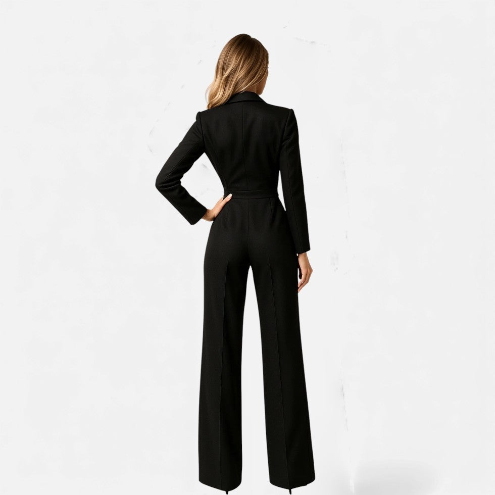 Mono Largo Elegante Mujer Escote V Manga Larga | Pilar