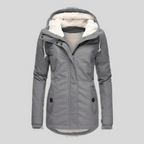 Parka Impermeable Mujer con Capucha Forro Borreguito | Rocio