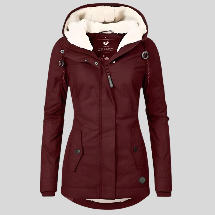 Rocío | Parka Impermeable Mujer con Capucha Forro Borreguito