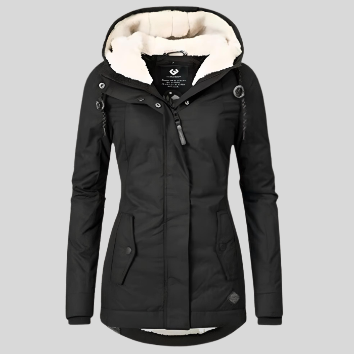 Rocío | Parka Impermeable Mujer con Capucha Forro Borreguito