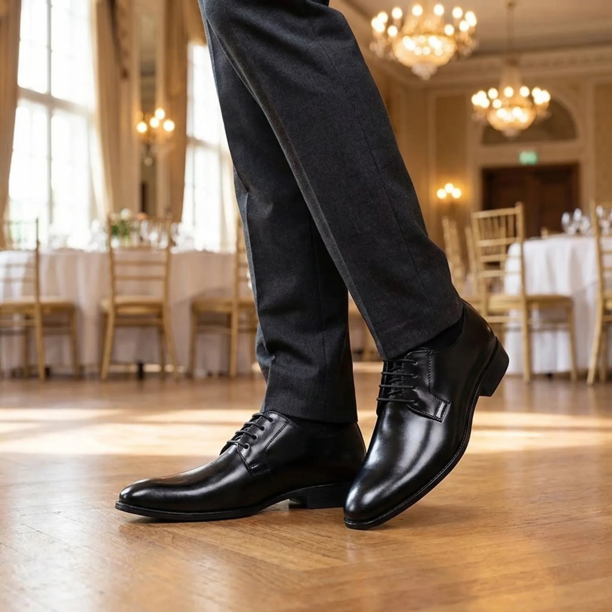 Blucher de Piel Hombre Cordones Punta Redonda | Rodrigo