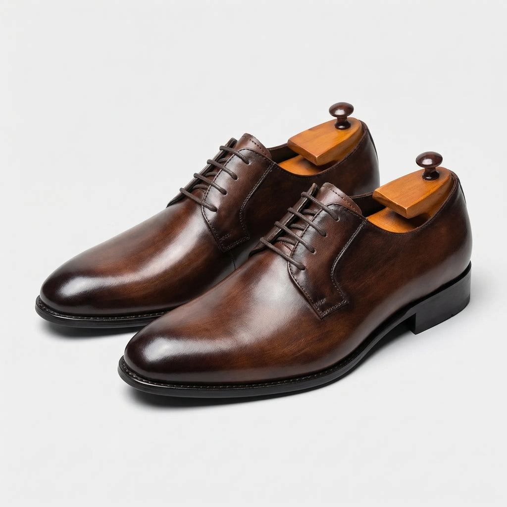 Blucher de Piel Hombre Cordones Punta Redonda | Rodrigo