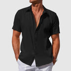 Camisa de Lino de Manga Corta Hombre Texturizada | Manuel