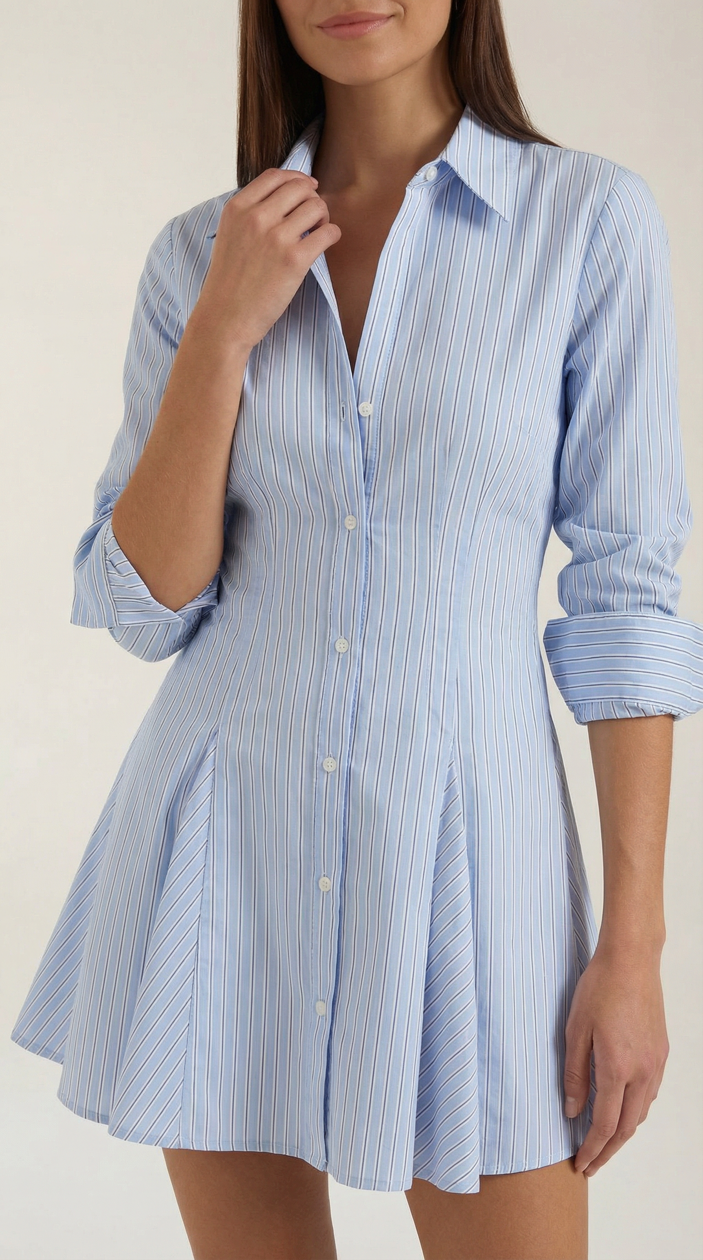 Leila I Vestido Camisero a Rayas
