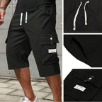 Pantalones cargo capri informales para hombre con cordón ajustable | Alex