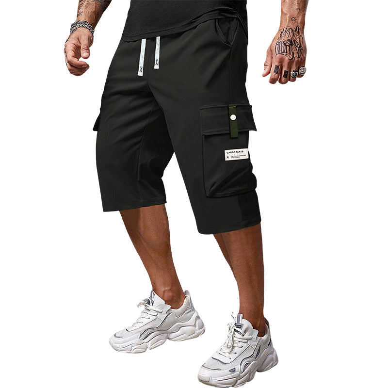 Pantalones cargo capri informales para hombre con cordón ajustable | Alex