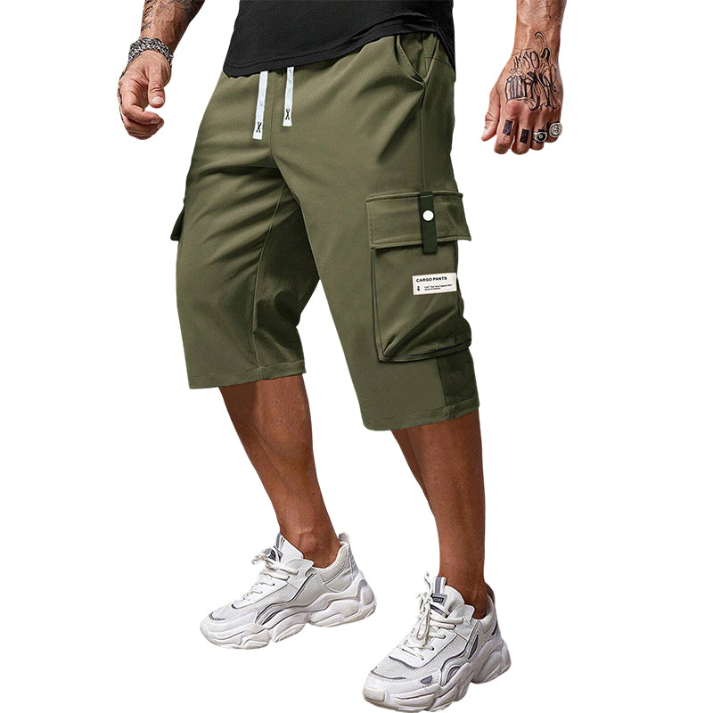 Pantalones cargo capri informales para hombre con cordón ajustable | Alex