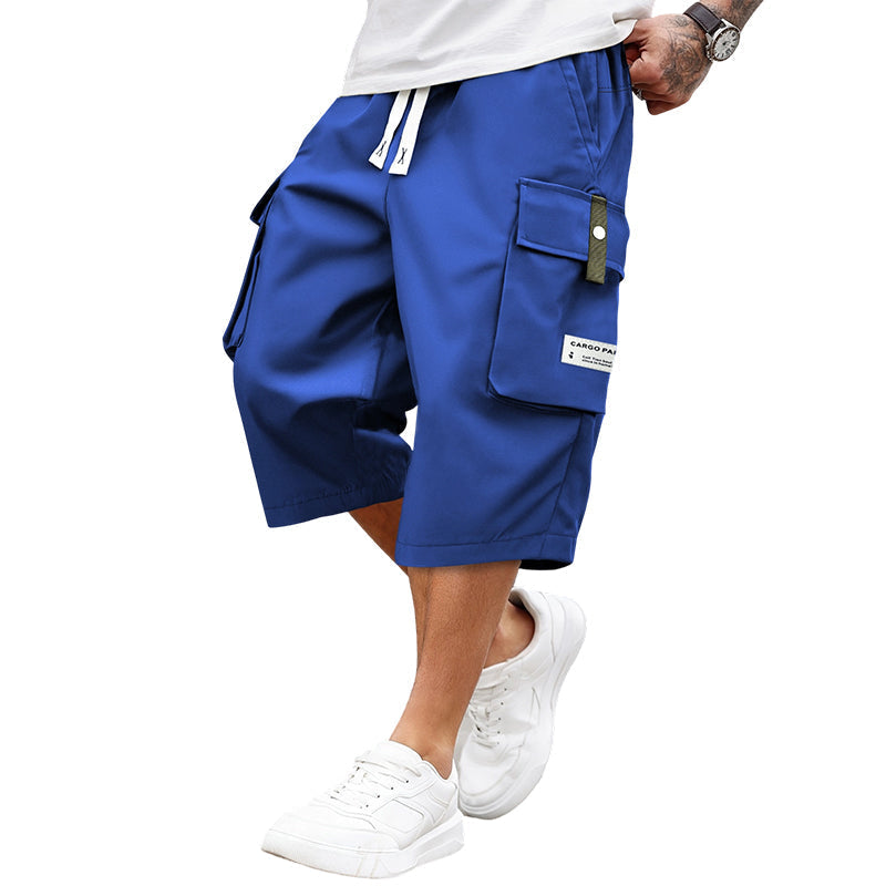 Pantalones cargo capri informales para hombre con cordón ajustable | Alex