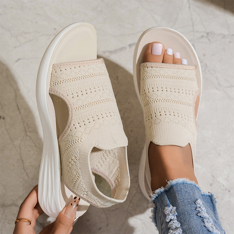Sandalias con plataforma de material transpirable | Ana