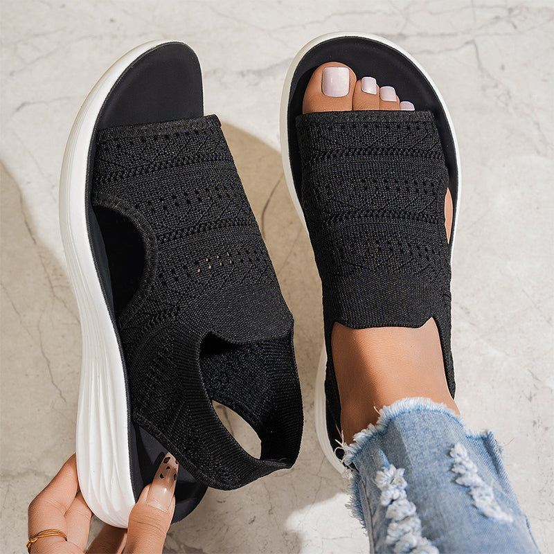 Sandalias con plataforma de material transpirable | Ana