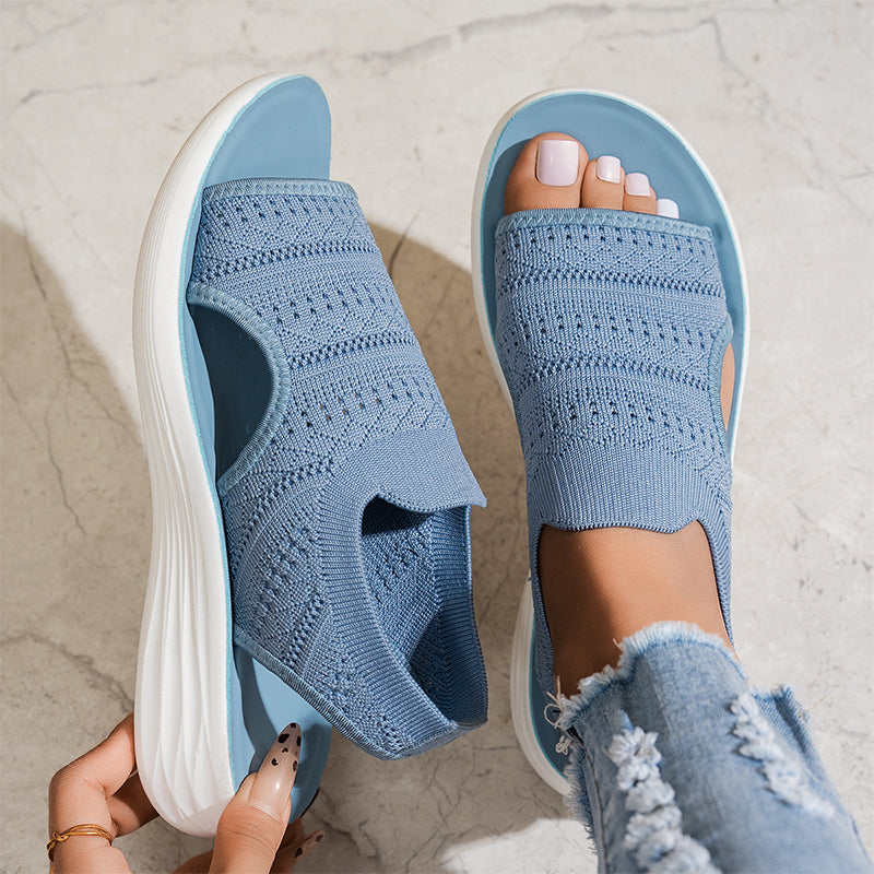 Sandalias con plataforma de material transpirable | Ana