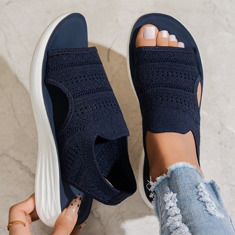 Sandalias con plataforma de material transpirable | Ana