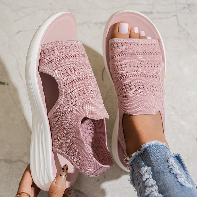 Sandalias con plataforma de material transpirable | Ana