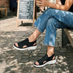 Sandalias con plataforma de material transpirable | Ana