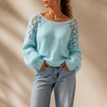 Jersey de Punto con Detalle de Encaje | Adela