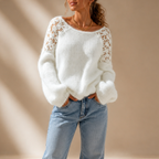 Jersey de Punto con Detalle de Encaje | Adela