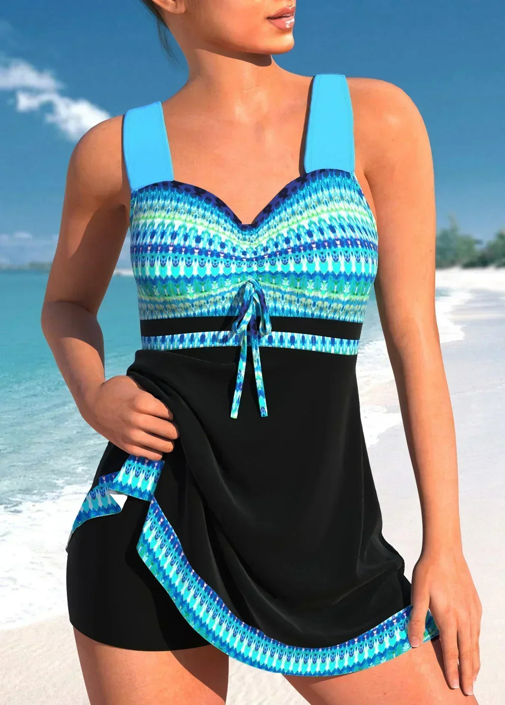 Vestido de baño con falda que cubre el vientre | Marbella